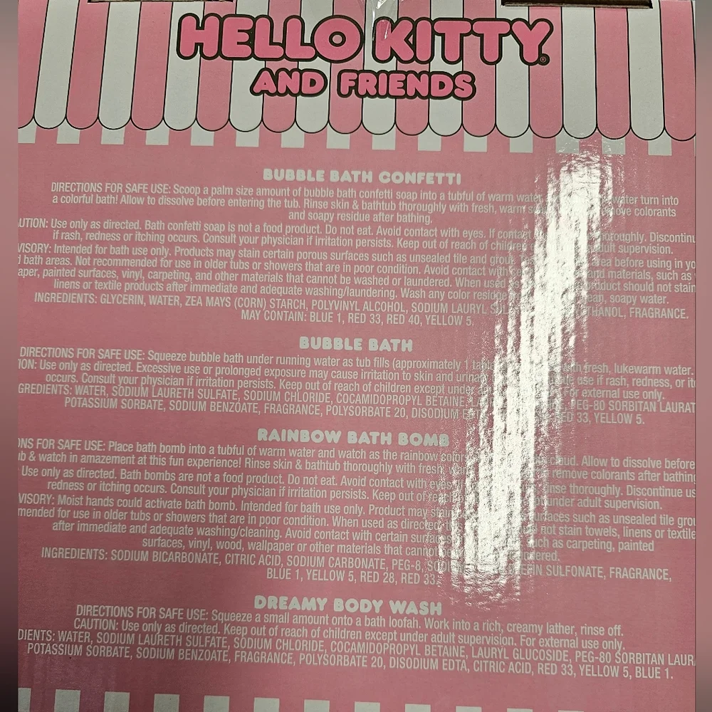 Cozy Time Bath Hello Kitty &Friends Set 6: spa head band, bath bomb,body…